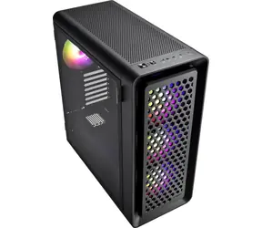 Fortron CUT593A czarny / obudowa PC / Big Tower / E-ATX / 4X 140mm ARGB / bez zasilacza / przezroczysty panel boczny