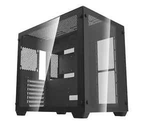 darkFlash C285 czarny / obudowa PC / ATX / bez wentylatorów / 3x USB-A / przezroczysty panel boczny / bez zasilacza