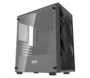 darkFlash M305 Mesh czarny / mATX / bez wentylatora / 3x USB-A / przezroczysty panel boczny / bez zasilacza