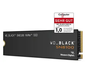 WD Black SN8100 4TB / M.2 SSD 2280 NVMe / PCIe 5 x4 / odczyt: 14 900 MB/s / zapis: 14 000 MB/s / 5 lat