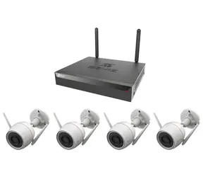 Ezviz H3C 2K+ / Kit kamer / 4X kamery IP typu Bullet / Wi-Fi / 4Mpix / 1 rejestrator NVR CS-X5S-R100-8W