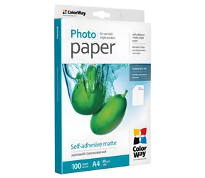 Colorway Papier samoprzylepny matowy / Etykiety samoprzylepne / A4 / 88 g/m2 / 4× 105×148 mm / 100 arkuszy