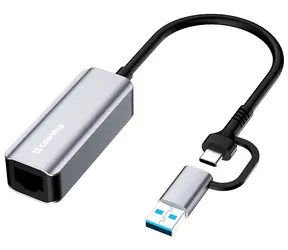Colorway USB-C i USB-A na RJ45 adapter / Adapter sieciowy / 18 cm