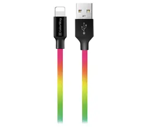 Colorway wielokolorowy / Kabel do transmisji danych / USB-A - Lightning / 1 m / 2,4 A