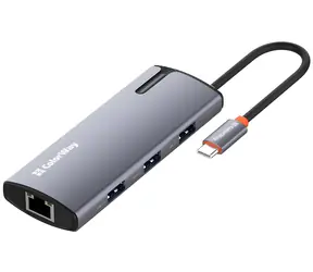 Hub USB Colorway 6 w 1 / Hub USB / 1x USB-C / 4X USB-A / 1x RJ45