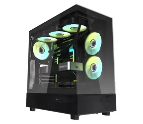 darkFlash DPX90 czarny / ATX / 3x wentylator / szkło panoramiczne 270° / USB-C 3.1 / bez zasilacza