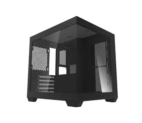 darkFlash C275P czarny / mATX / bez wentylatora / 1x USB 3.0 i 2x USB-A / przezroczysty panel boczny / bez zasilacza