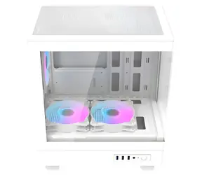 darkFlash DB330M biały / mATX / 3x ARGB 120 mm / przezroczysty panel boczny / bez zasilacza