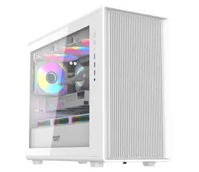 darkFlash DB460M biały / mATX / bez wentylatora / 3x USB-A / przezroczysty panel boczny / bez zasilacza
