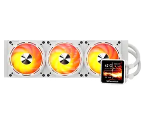 darkFlash DE360 biały / chłodzenie procesora AiO / 3x 120 mm / podświetlenie ARGB / 800-2000 obr./min / 36 dB / Intel + AMD