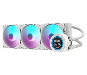 darkFlash DN-D360 biały / chłodzenie procesora AiO / 3x 120 mm / podświetlenie ARGB / 800-1800 obr./min / Intel + AMD