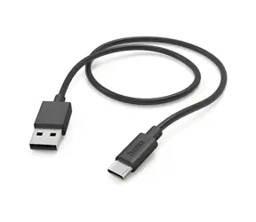 HAMA czarny / Kabel ładujący / USB-A / USB-C / 480 Mbit/s / 1 m