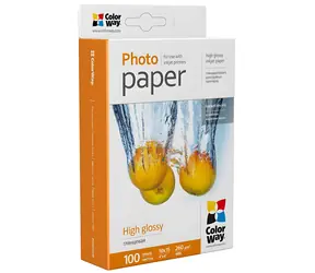 Papier fotograficzny Colorway / Wysoki połysk / 10x15 cm / 260 g/m2 / 100 arkuszy