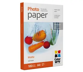 Papier fotograficzny Colorway / Matowy / A4 / 220g/m2 / 100 arkuszy