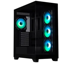 Bitfenix CETO czarny / Midi Tower / ATX / 4X 120mm ARGB / 2x USB 3.0 / USB-C / bez zasilacza / szkło hartowane
