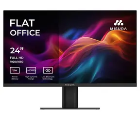 24" Misura P23GW24DFI01 czarny / Monitor / VA / 1920×1080 / 4 ms / 3000:1 / 250 cd/m2 / HDMI+DP+USB-C / Repro
