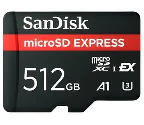 SanDisk Express microSDXC 512 GB / karta Micro SD / klasa 10 / UHS-I U3 / V30 / odczyt: 650 MB/s / zapis: 220 MB/s