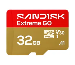 SanDisk Extreme GO microSDHC 32GB / Karta pamięci / UHS-I U3 V30 / odczyt: 100 MB/s / zapis: 60 MB/s / nadaje się do 4K