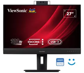 27" ViewSonic VG2757V-2K czarny / Monitor / IPS / 2560x1440 / 100Hz / 5ms / Kamera internetowa / Obrotowy / VESA / Głośniki