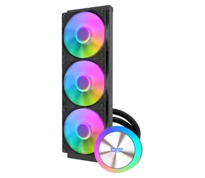 darkFlash DG360 czarny / Chłodnica procesora AiO / 3x 120 mm / podświetlenie ARGB / 600-1800 obr./min / 36 dB / Intel + AMD