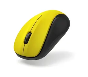 HAMA MW-300 V2 żółta / Mysz bezprzewodowa / cicha / USB-A / 2x AAA