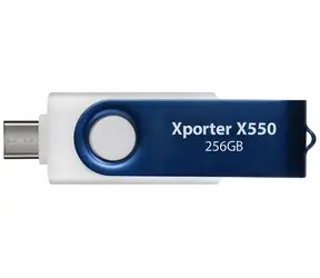 Patriot Xporter X550 256GB biało-niebieski / Pendrive / USB-A + USB-C / USB 3.2 Gen 1
