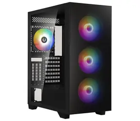 Bitfenix Flow FRGB czarny / Obudowa / ATX / 4X 120mm FRGB / 2x USB 3.0 / bez zasilacza / szkło hartowane
