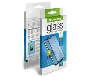Szkło Colorway Glass 9H FC czarne / Szkło ochronne / Apple iPhone 16 PLUS
