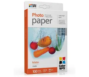 Papier fotograficzny Colorway / Matowy / 10x15 / 190g/m2 / 100 arkuszy