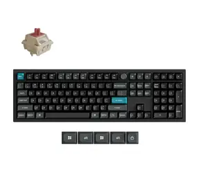 Keychron Q6 Ultra 8K czarny / Klawiatura / Pełnowymiarowa / Mechaniczna / Przełączniki Silk POM Red / Hot-swap / 2,4 GHz / BT 5.3