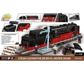Cobi 6286 Lokomotywa parowa DR BR 03 Edycja Wykonawcza / Zestaw konstrukcyjny / 2721 klocków / 3 figurki / od 10 lat