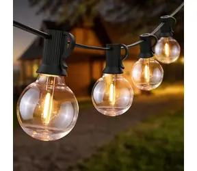 Forever SUNARI FLS-180 transparentna / Girlanda solarna LED / 8,5 m / 11 żarówek E12 G40 / 2700 K / USB-C