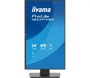 24" iiyama ProLite XB2497HSN-B1 czarny / Monitor / IPS / 1920x1080 / 120 Hz / 1 ms / USB-C 65 W / HDMI / DP / głośnik