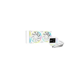 DEEPCOOL LM240 biały / Zestaw chłodzenia wodnego / 2x 120 mm / ARGB / Wyświetlacz IPS 2,4"