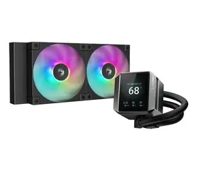 DEEPCOOL MYSTIQUE 240 ARGB czarny / chłodzenie wodne procesora AIO / 2x 120 mm / wyświetlacz LCD / 2400 obr./min / AMD + Intel