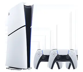 Sony PlayStation 5 Slim Digital Edition biały / Konsola do gier / Dysk SSD 825 GB / 2× DualSense biały