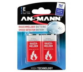 Czujnik dymu Ansmann / Bateria / Alkaliczna / 9 V / 6LR61 / Blister