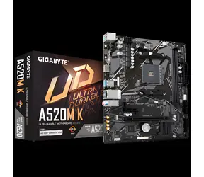 GIGABYTE A520M K / Płyta główna / AMD A520 / AM4 / 2x DDR4 / 4X SATA III / mATX