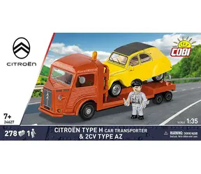 Cobi 24627 Citroën Type H Transporter samochodów + 2CV Type AZ / Zestaw konstrukcyjny / 278 elementów / 1:35 / od 7 lat