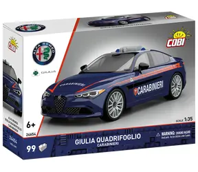 Cobi 24654 Alfa Romeo Giulia Quadrifoglio Carabinieri / Zestaw do budowania / 99 kostek / 1:35 / od 6 lat