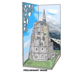 Revell Tiny Adventures Minas Tirith / Drewniany zestaw konstrukcyjny / Kącik książkowy / Władca Pierścieni / Oświetlenie LED / od 14 lat