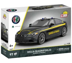 Cobi 24657 Alfa Romeo Giulia Quadrifoglio Guardia di Finanza / Zestaw do budowania / 97 klocków / 1:35 / od 6 lat