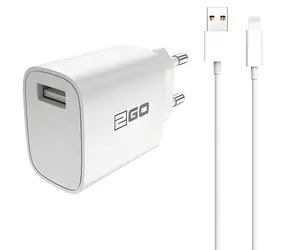 2GO biały / Ładowarka sieciowa / USB-A / 10,5 W / 5 V / 2,1 A / z kablem Lightning