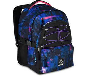 Mitama BDBF Purple Brush / Plecak szkolny / 30 l / 3 komory / wejście USB / wodoodporny