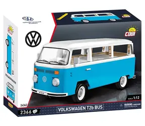 Cobi 24362 Volkswagen T2b Bus jasnoniebieski/biały / Zestaw konstrukcyjny / 1:12 / 2366 elementów / od 12 lat