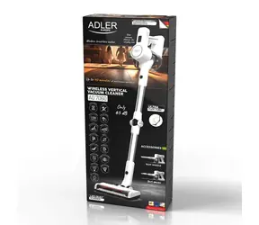 Adler AD 7060 biały / Odkurzacz pionowy / 350 W / 16000 Pa / 65 dB / bezworkowy