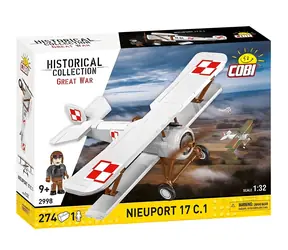 Cobi 2998 Nieuport 17 C.1 Polskie oznaczenia / Zestaw konstrukcyjny / 1:32 / 274 klocki / 1 figurka / od 9 lat