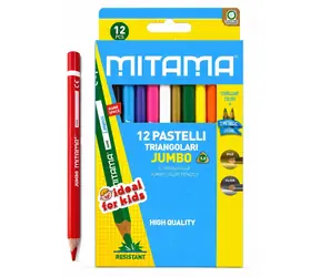 Mitama JUMBO / Kredki / trójkątne / 5 mm twarde / 12 szt.