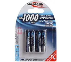 Ansmann 1000 Micro / Bateria AAA / NiMH / 1,2 V / 1000 mAh / 4 szt.