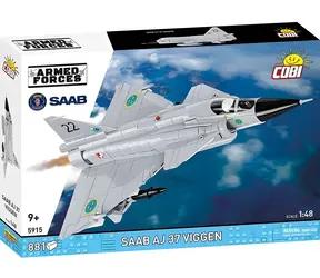 Cobi 5915 Szwedzki samolot myśliwski Saab AJ 37 Viggen / Zestaw / 1:48 / 881 elementów / od 9 lat